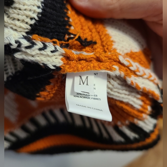 Aztec Zip Sweater Cardigan Medium - Picture 9 of 15